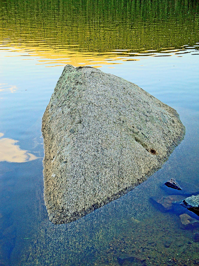 Boulder at Echo Lake Photograph by Robert Meyers-Lussier