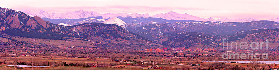 Boulder Colorado Sunrise Panorama Photograph by James BO Insogna