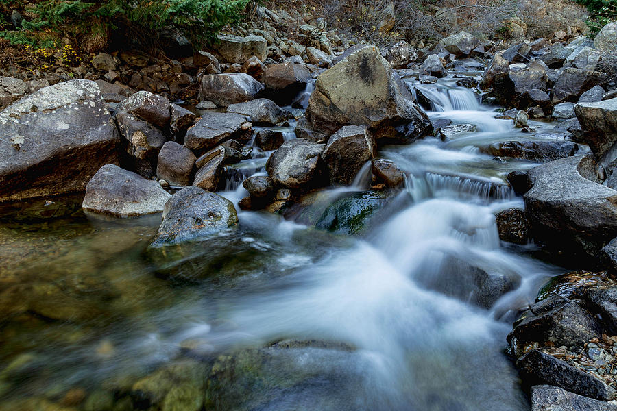 Boulder Creek Water Falling Photograph
