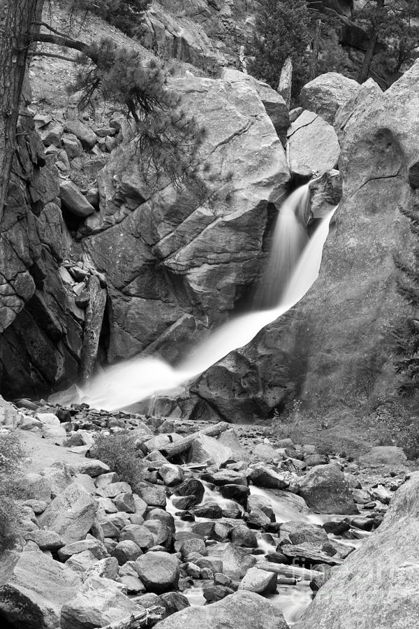 Boulder Falls Black and White   Photograph by James BO Insogna