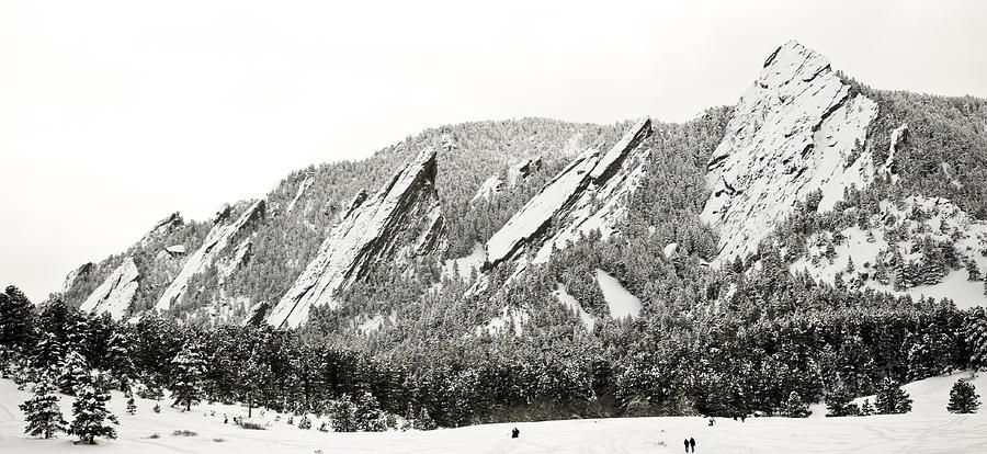 Winter Photograph - Boulder Flatirons Colorado 1 by Marilyn Hunt