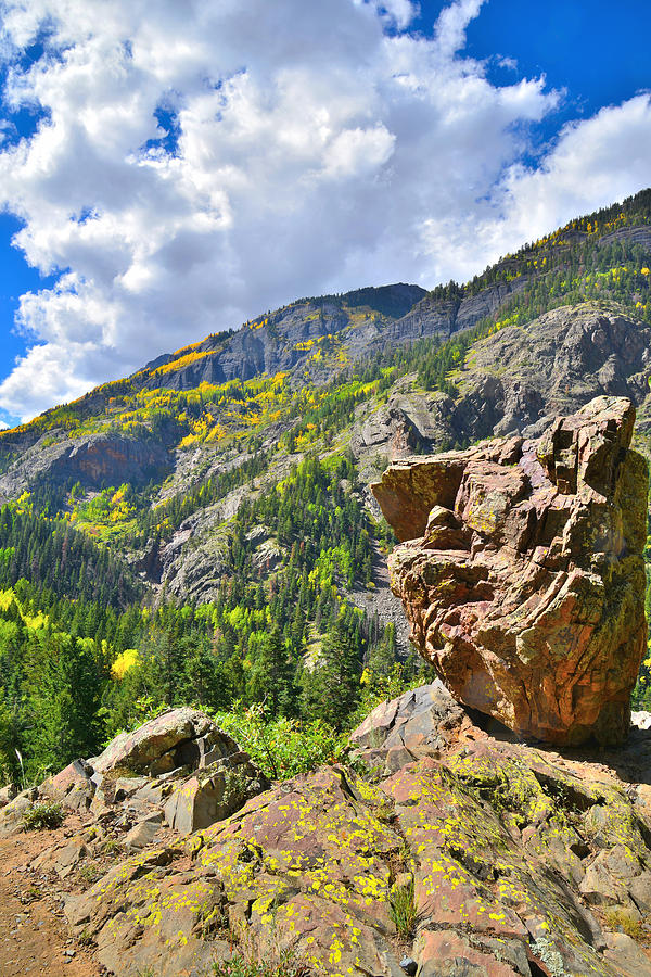 Boulder in Ouray Canyon Photograph by Ray Mathis