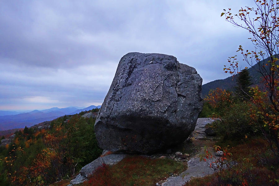 Boulder on Bald Peak in the Adirondacks New Russia Trail Keene Valley New York Photograph by Toby McGuire