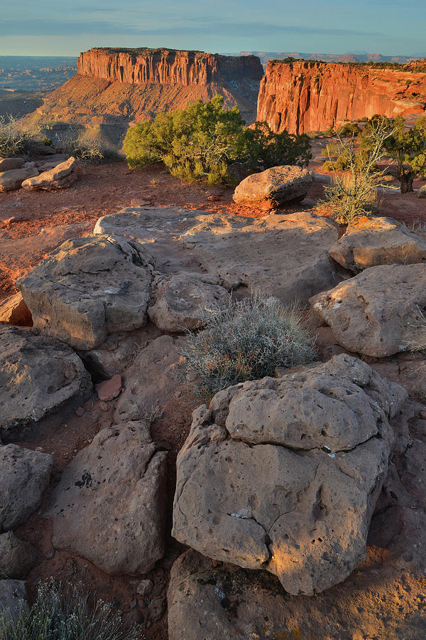 Boulders at Grand View Point in Canyonlands National Park Photograph by Ray Mathis