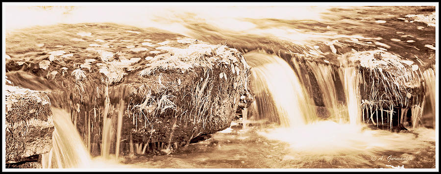Boulders in a Mountain Stream in Autumn, Tonality Image Photograph by A Macarthur Gurmankin