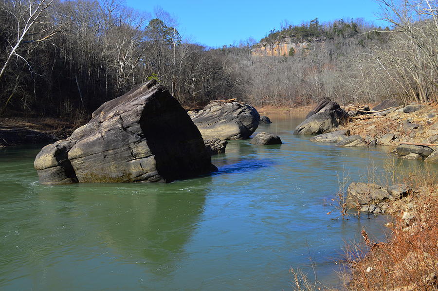 Boulders in Rockcastle River Photograph by Stacie Siemsen