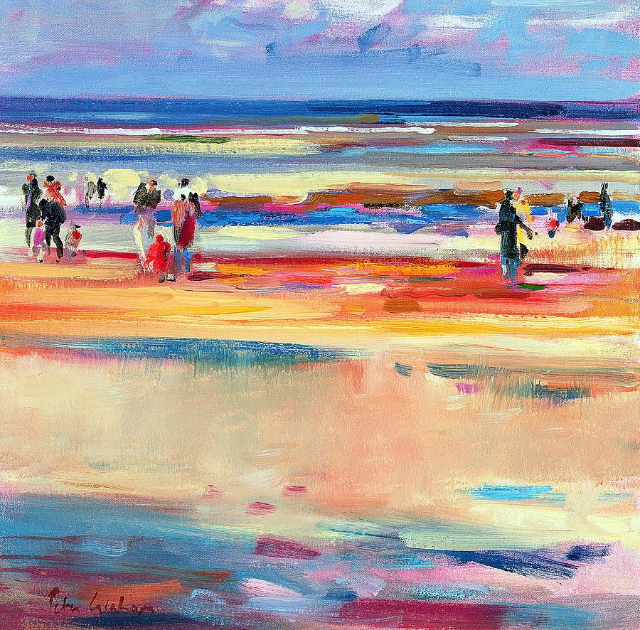 Beach Painting - Boulevard de Boudin by Peter Graham
