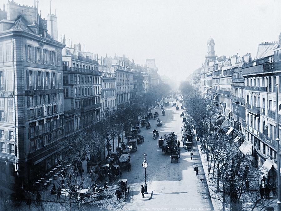 Boulevard des Italiens Paris, France, 1880-1900 Photograph by Vincent Monozlay