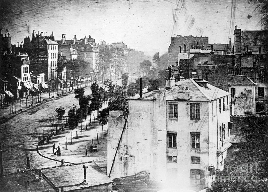 Paris Photograph - Boulevard Du Temple, By Daguerre, 1838 by Science Source