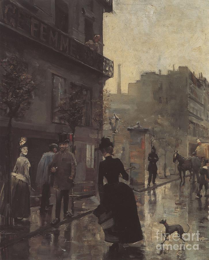 Boulevard In Paris Painting by Celestial Images