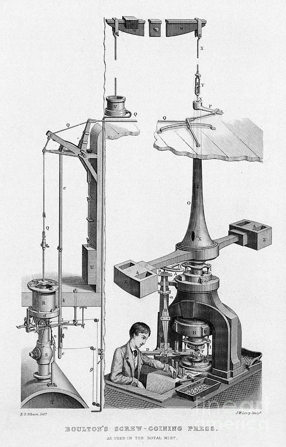 Boultons Screw-coining Press, 19th Photograph by Wellcome Images