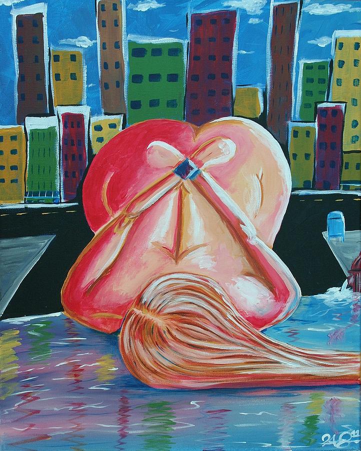 Bondage Painting - Bound by Jose A Gonzalez