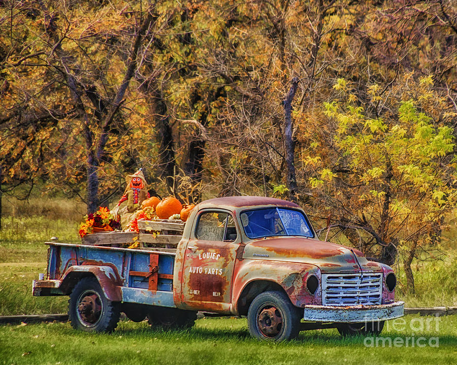 Tree Photograph - Bountiful Truck by Priscilla Burgers