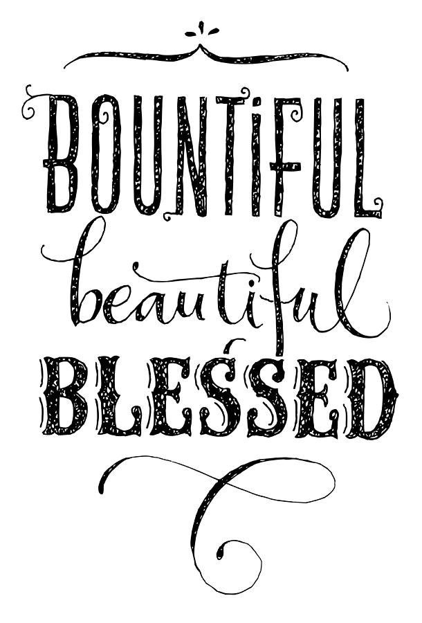Black And White Photograph - Bounul, Beauul, Blessed Lettering - Ai by Gillham Studios
