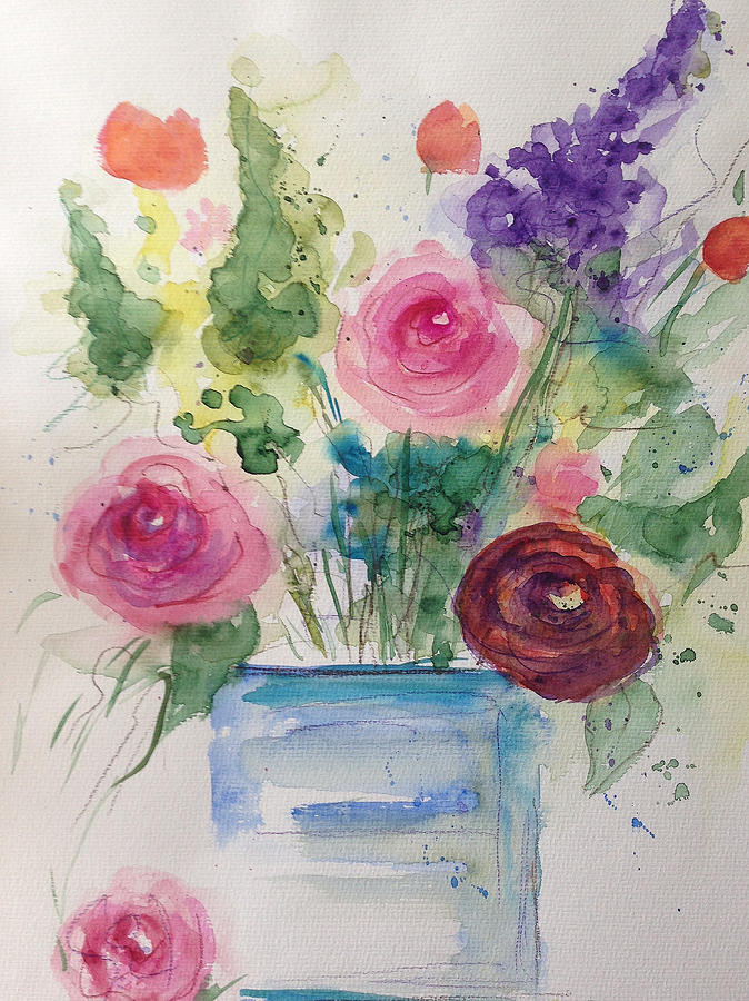 Bouquet  Painting by Britta Zehm