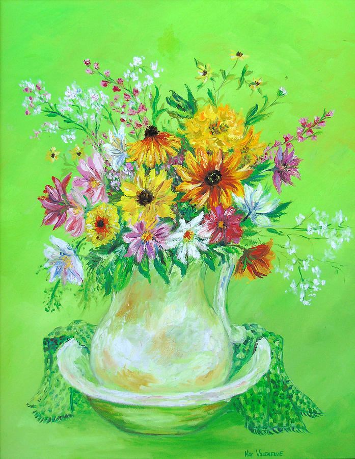 Bouquet by May Villeneuve Painting by Susan Lafleur for May Villeneuve
