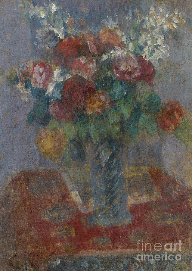 Bouquet circa 1900 by Camille Pissarro Painting by Camille Pissarro