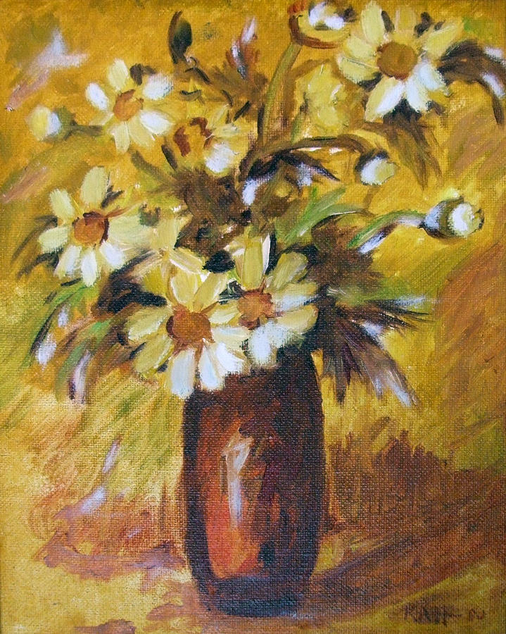 Bouquet Flowers of Gold Painting by Katt Yanda