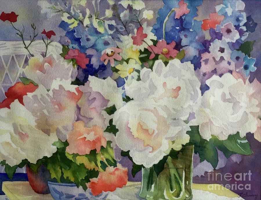 Bouquet Painting by Francoise Chauray