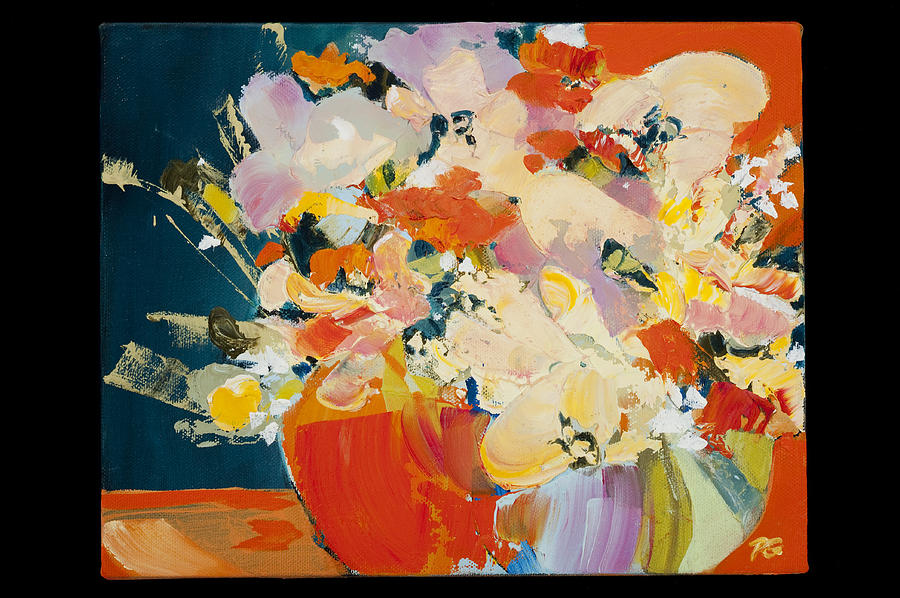 Flower Painting - Bouquet in Orange by Pamela Goedhart