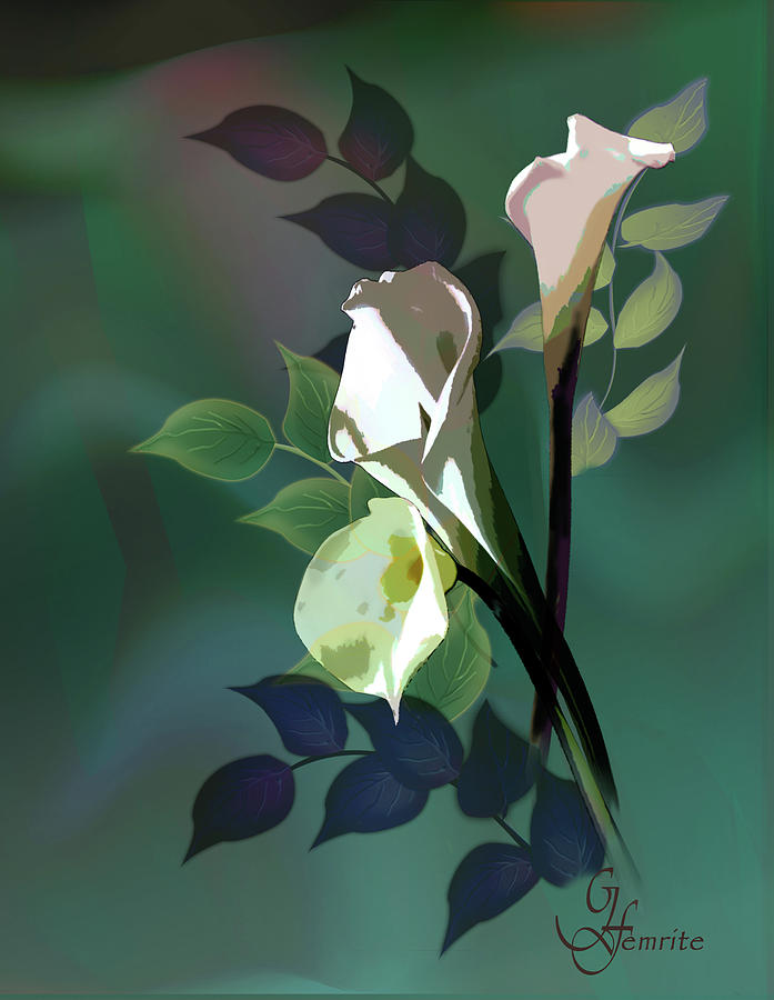 Bouquet in white Painting by Regina Femrite