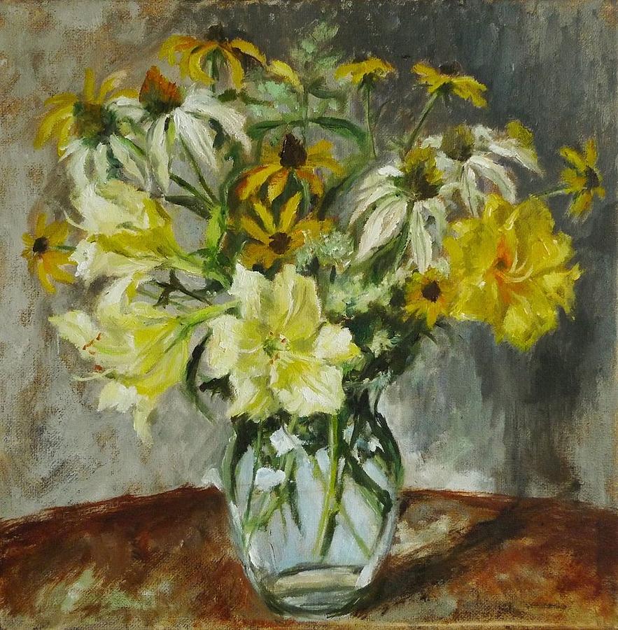 Bouquet it Yellow Painting by Veronica Coulston