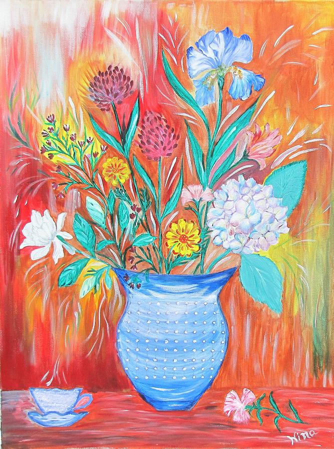 Bouquet Painting by Nina Lehouillier