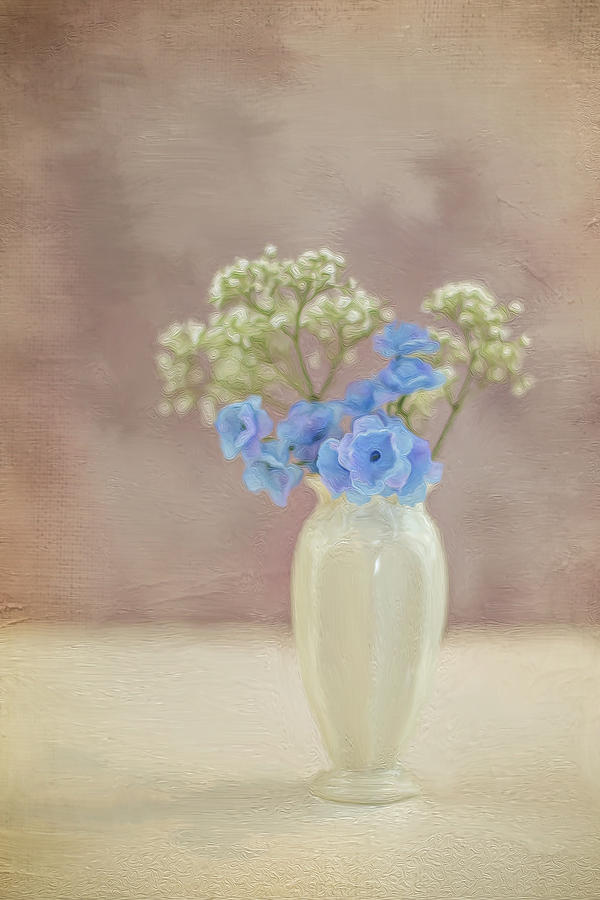 Bouquet of Blues and Whites Photograph by Elvira Pinkhas