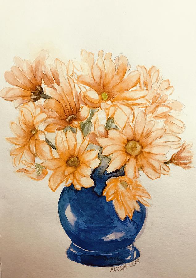 Bouquet of Daises Painting by Nancy Wait