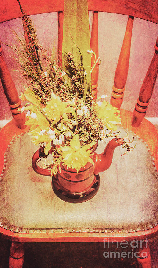 Bouquet of dried flowers in red pot Photograph by Jorgo Photography