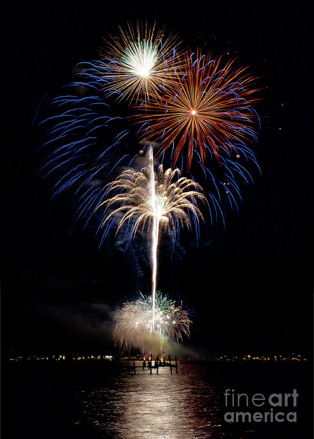 Bouquet of Fireworks Photograph by Karen Jorstad