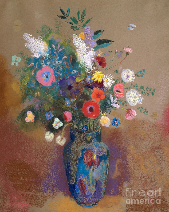 Bouquet of Flowers, 1905 Pastel by Odilon Redon