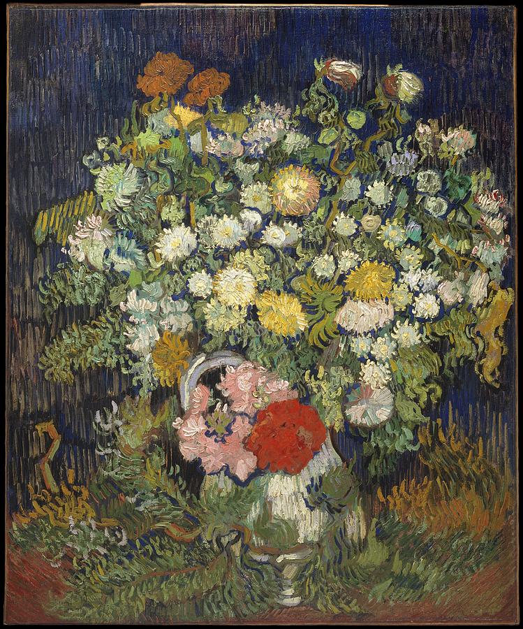 Bouquet of Flowers in a Vase 1890 Painting by Vincent Van Gogh