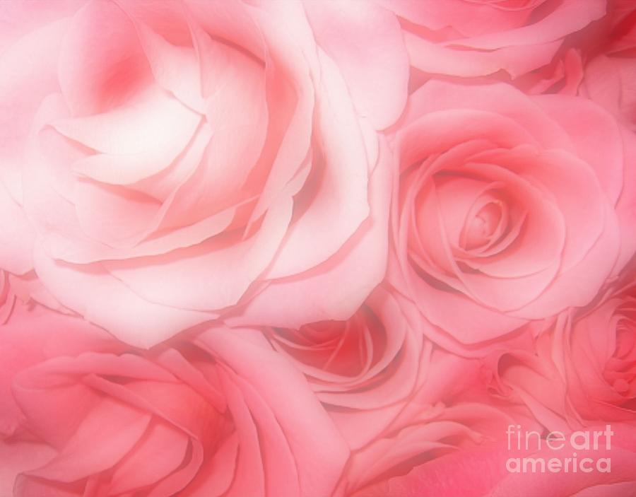 Bouquet of Pink Roses with Soft Touch Effect Photograph by Rose Santuci-Sofranko