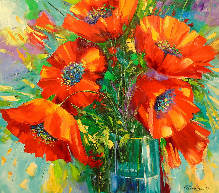 Bouquet of poppies Painting by Olha Darchuk - Fine Art America