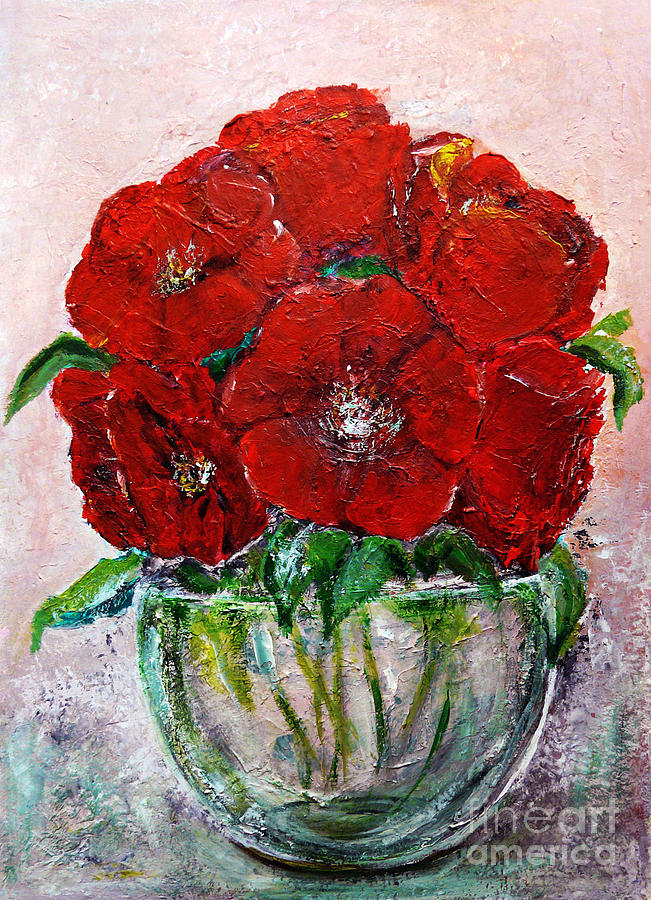 Bouquet Of Roses Painting by Jasna Dragun