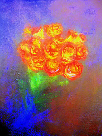 Bouquet of Roses Painting by Rebecca  Both