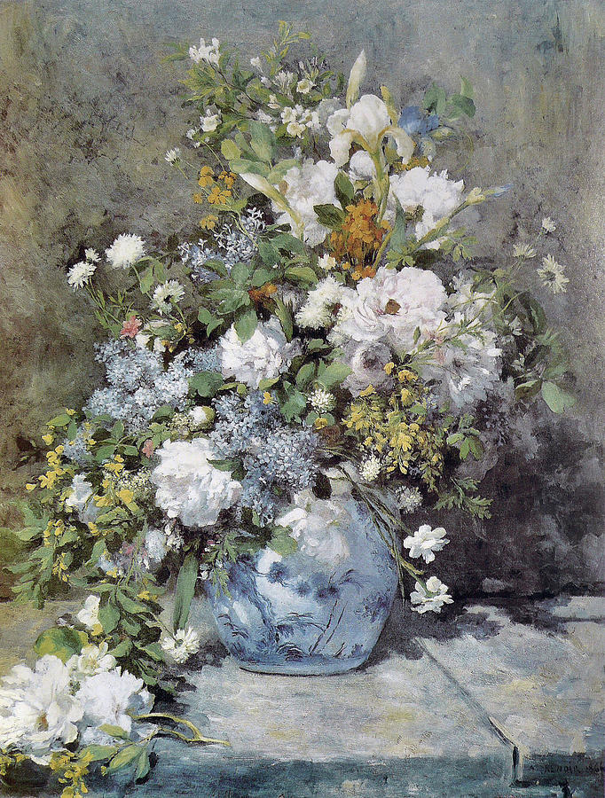Bouquet Printanier Painting by Pierre-Auguste Renoir