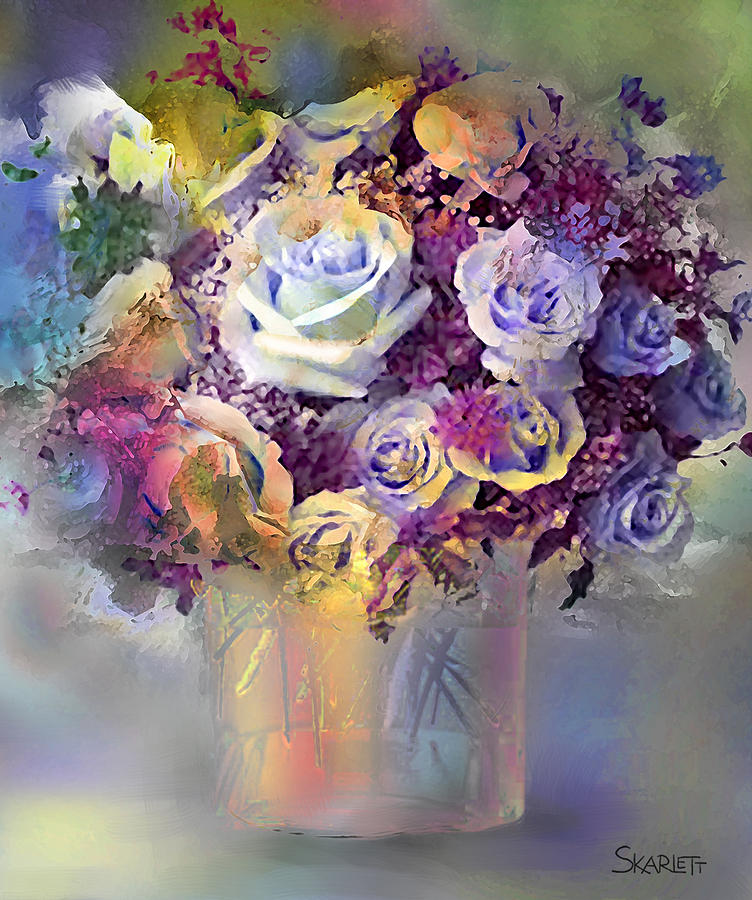 Bouquet with Roses Painting by Skarlett Pancheva - Fine Art America