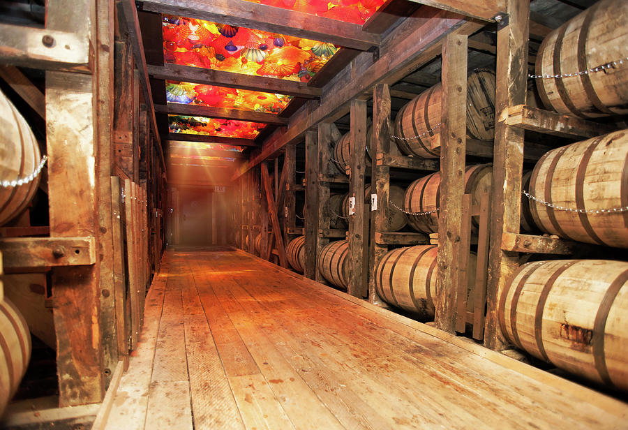 Bourbon Barrel Photograph - Bourbon by Glass Glow by Karen Varnas