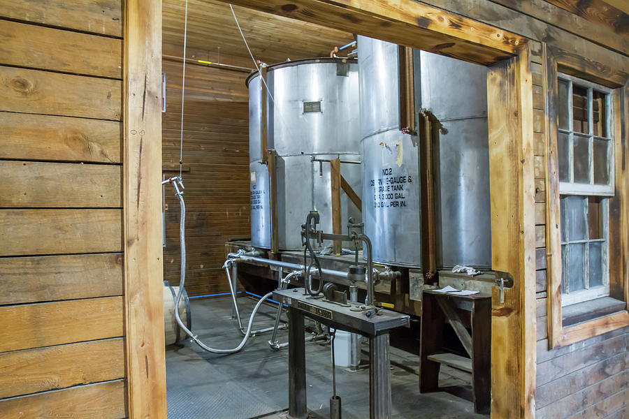 Bourbon distillery barrel filling room  Photograph by Karen Foley