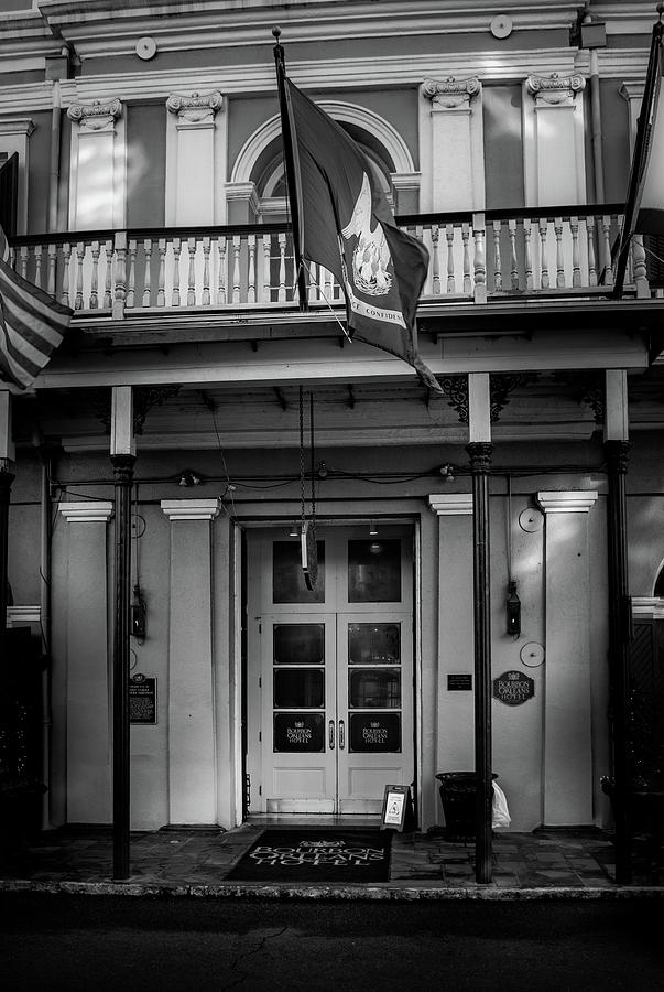 Bourbon Orleans Hotel In Black and White Photograph by Greg and Chrystal Mimbs