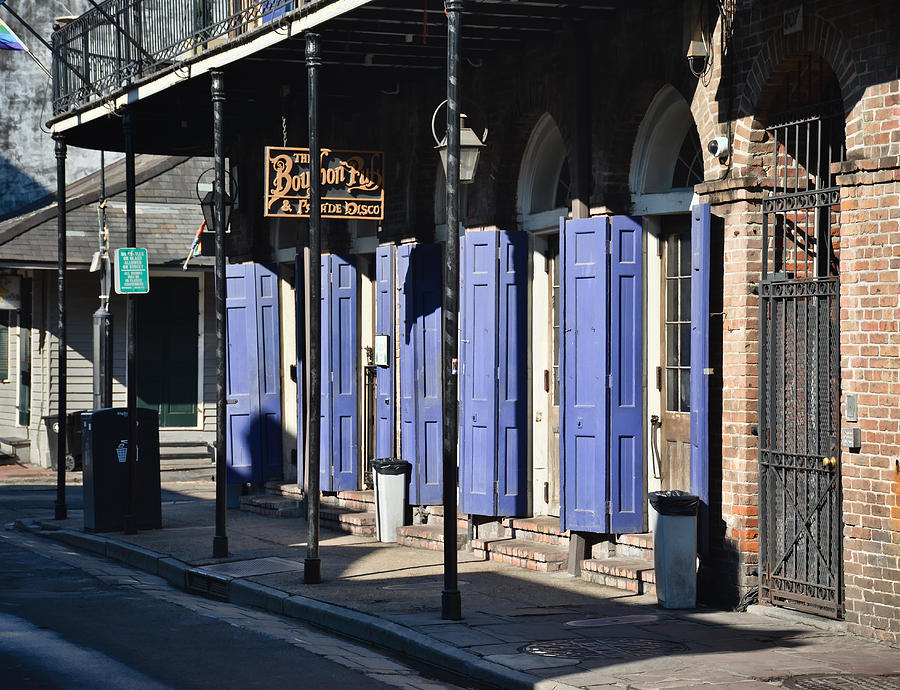 Bourbon Pub Shutters - New Orleans Photograph by Greg Jackson