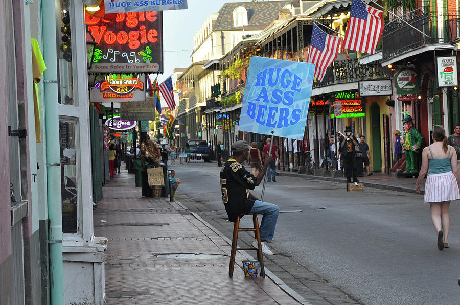 Bourbon Street - Huge Ass Beers Photograph by Bill Cannon