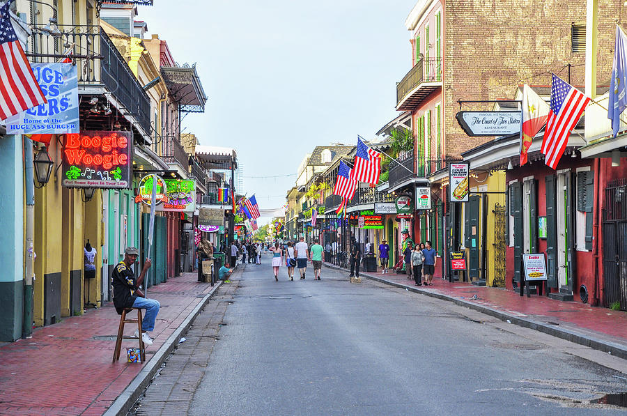 Bourbon Street - New Orleans Louisianna Photograph by Bill Cannon