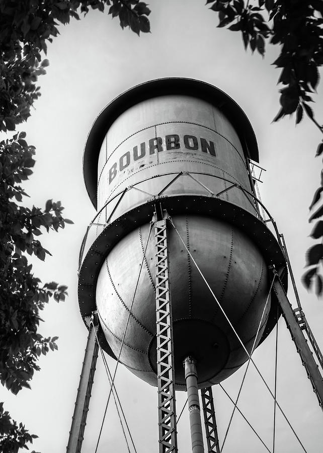 Vintage Photograph - Bourbon Tower Art - Monochrome - Black and White by Gregory Ballos
