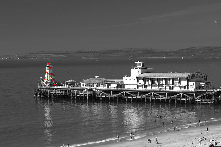 Bournemouth Pier and the Red Helter Skelter Photograph by Chris Day