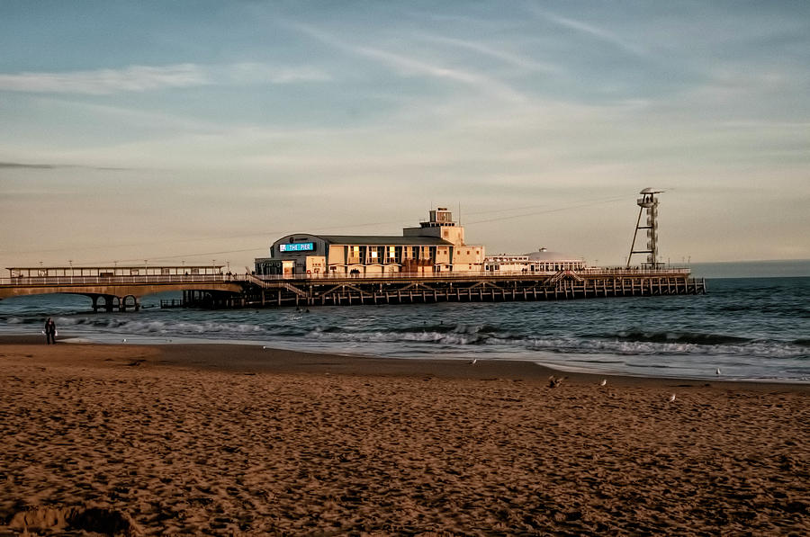 Sunset Photograph - Bournemouth Pier at Sunset by Phyllis Taylor