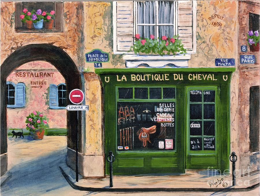Flower Painting - Boutique Du Cheval by Marilyn Dunlap