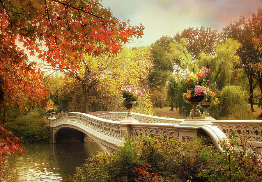 Central Park Photograph - Bow Bridge Crossing by Jessica Jenney